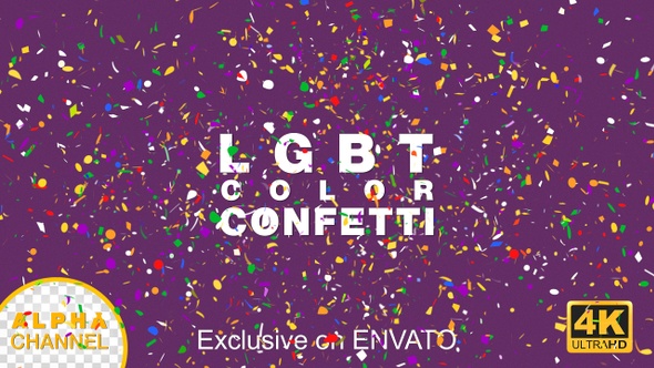 LGBT Color Confetti Explosions
