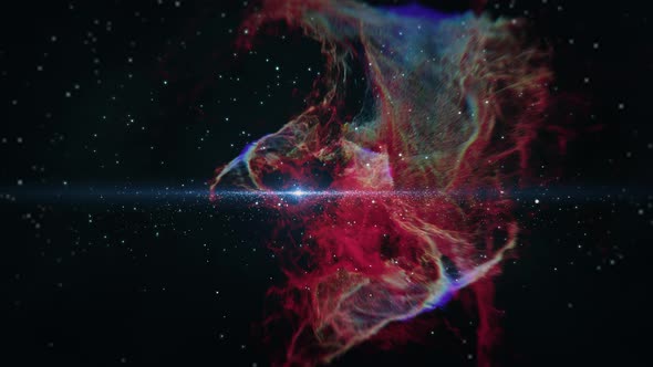 Fly Through The Nebula to Planet Light 4K alt