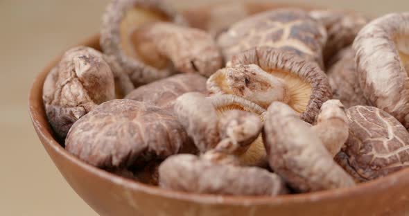 Traditional chinese herbal, dried mushroom 