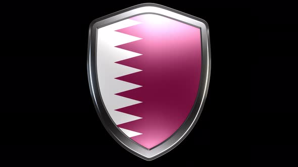 Qatar Emblem Transition with Alpha Channel - 4K Resolution