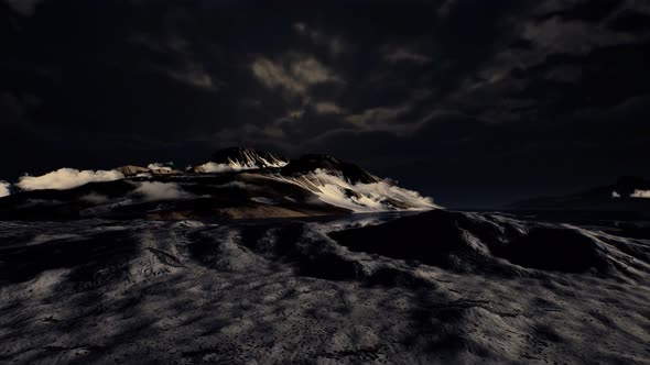 Dramatic Landscape in Antarctica with Storm Coming