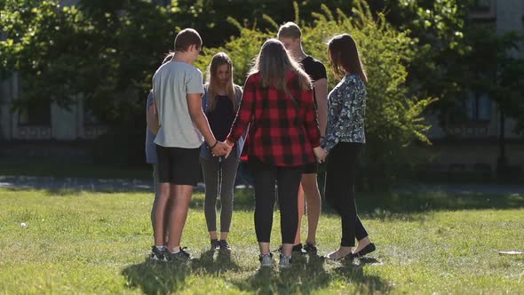 Group of Christian Students Showing Unity