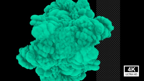 Exploding Aqua Smoke 4K alt