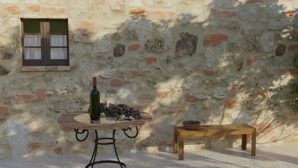 Traditional Tuscany Farmhouse In The Evening Sunlight