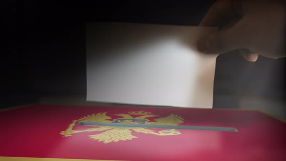Digital Composite Hand Voting To National Flag OF Montenegro 