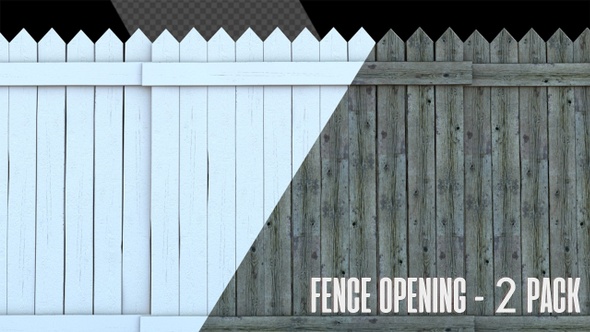 3D Wood Fence Opening - 2 Pack alt