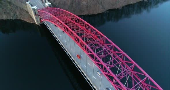 Bridges Reflecting on the New Croton Reservoir at Dusk