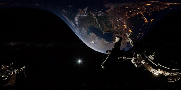 Timelapse ISS in Virtual Reality 360 Degree Video