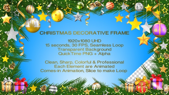 Christmas Decorative Ornaments Frame alt