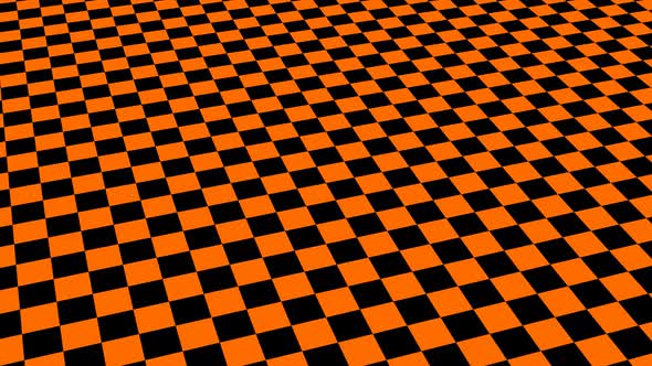 3d Rotated Brown Black Checker Board Animation