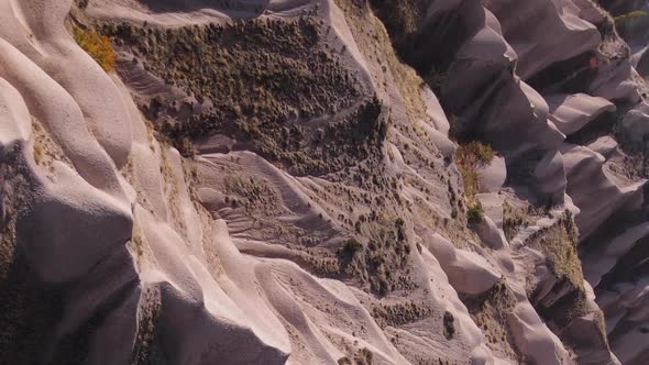 Vertical Video Cappadocia Landscape Aerial View