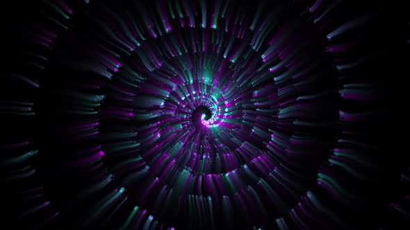 Abstract Spiral Colorful Moving Particles V67