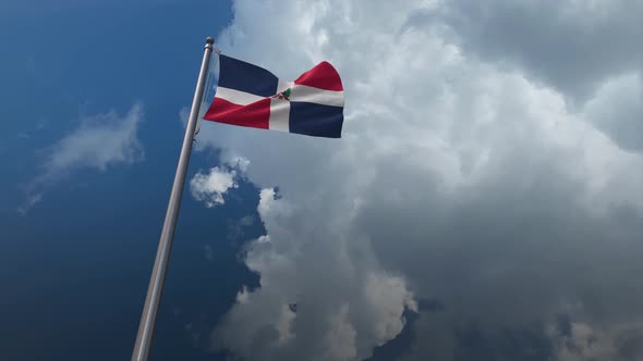 Dominican Republic Flag Waving 4K