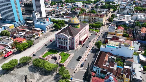 Downtown Manaus Brazil. Manaus Amazonas. Cityscape Tourism landmark.