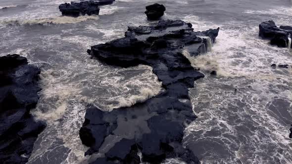 FULLHD Epic Storm on the Mengening Beach Aerial