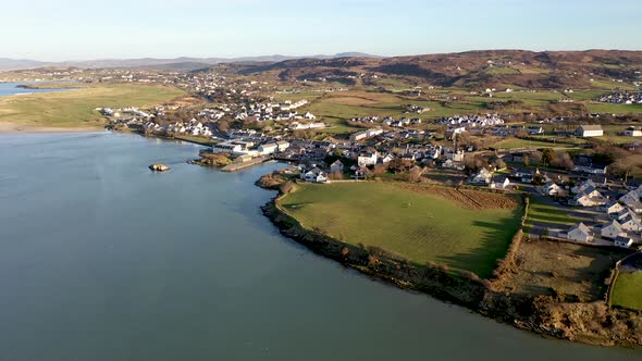 Aerial View of Falcarragh in County Donegal  Ireland