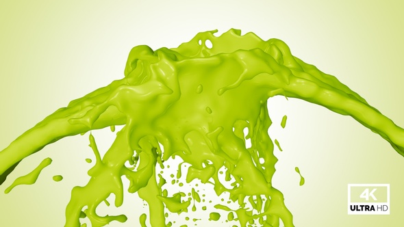 Kiwi Fruit Juice Splash Collision