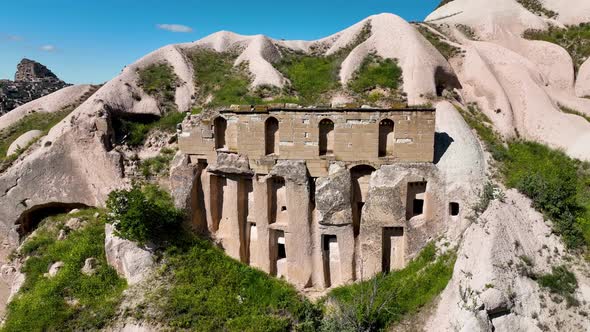 Cappadocia aerial view 4 K View of the City Urgup