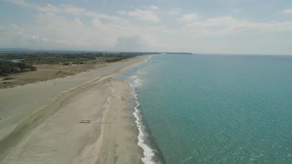 Sea Landscape with Beach. Philippines, Luzon