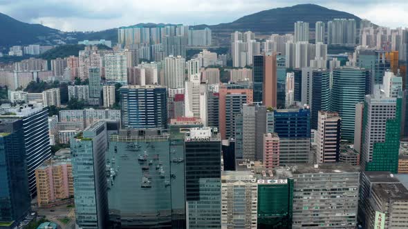 Top view of Hong Kong city