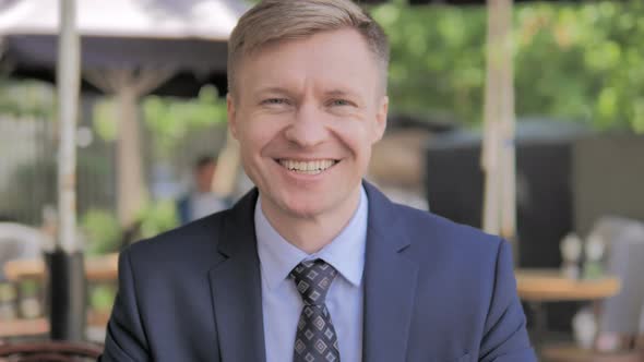 Outdoor Portrait of Smiling Businessman