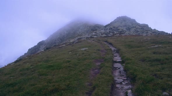 Wide shot of Retezat Mountains, Romania