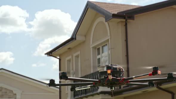 Pizza Arriving via Drone