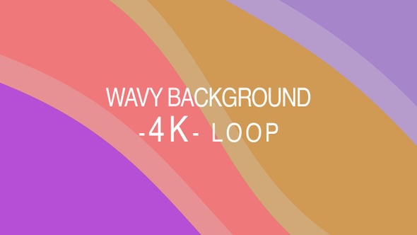 Colorful Wavy Loop Background 4K