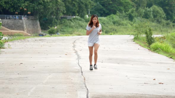 Women jogging in the park