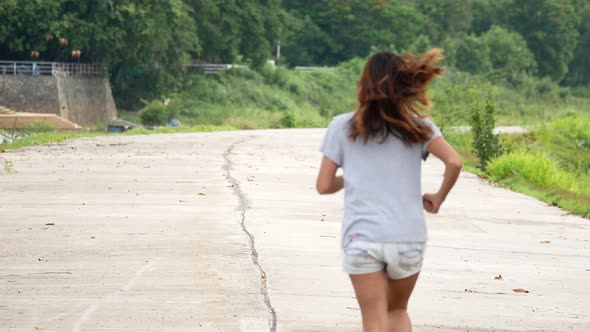 Women jogging in the park