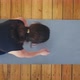 Slim Woman in Tracksuit Stands to Do Push Ups on Grey Mat - VideoHive Item for Sale