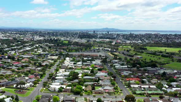 AERIAL Overlooking Geelong City Towards You Yang Mountains