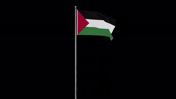 Palestine Flag Pole Loops With Alpha