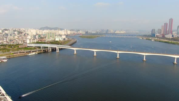 Seoul City Han River Road Traffic