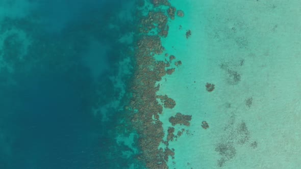 Aerial: flying over desert beach white beach tropical caribbean sea