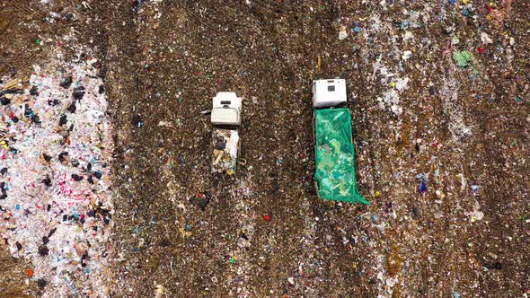 Household Waste Landfill, Aerial View.