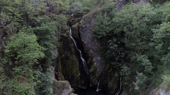 White Drin Waterfall in the Zljeb Mountains and Forest