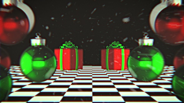 Christmas Vaporwave Background Loop