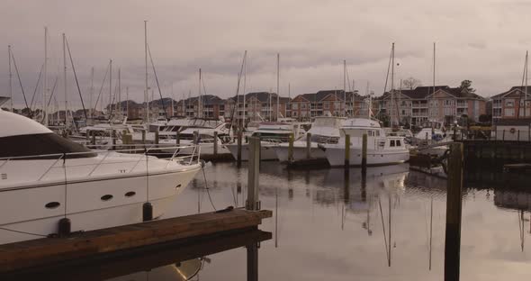 Boat community with marina and condominiums