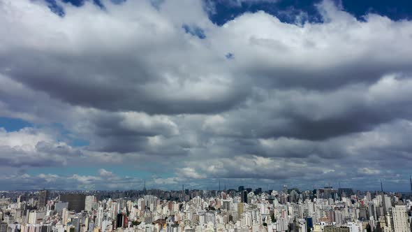 Downtown district timelapse city. 4K time lapse city. Cityscape timelapse.