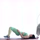 Brunette woman making fitness exercises on mat. - VideoHive Item for Sale