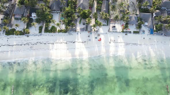 Indian Ocean Near the Coast of Zanzibar Island Tanzania Slow Motion