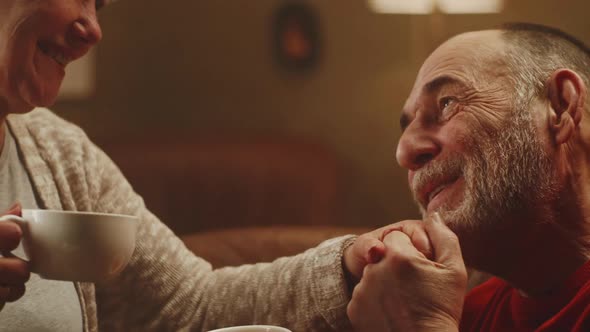 Senior Husband Kissing Hand of Wife