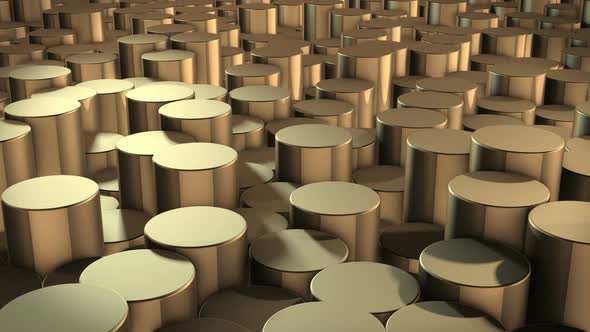 Golden Cylindrical Geometric Surface alt