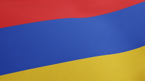 National Flag of Armenia Waving Original Size and Colors 3D Render Armenian Tricolour Flag Republic