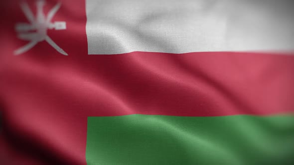 Oman Flag Textured Waving Front Background HD