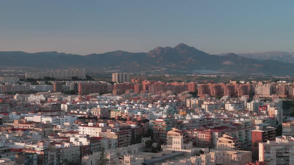 An aeral view of sunny Alicante