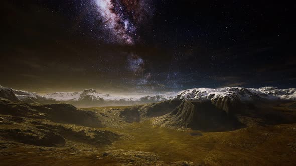 Himalaya Mountain with Star in Night Time alt