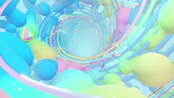Abstract Holographic Geometry With Radial Circles 05 HD
