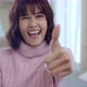 Happy young asian woman smile and thump up feels good - VideoHive Item for Sale
